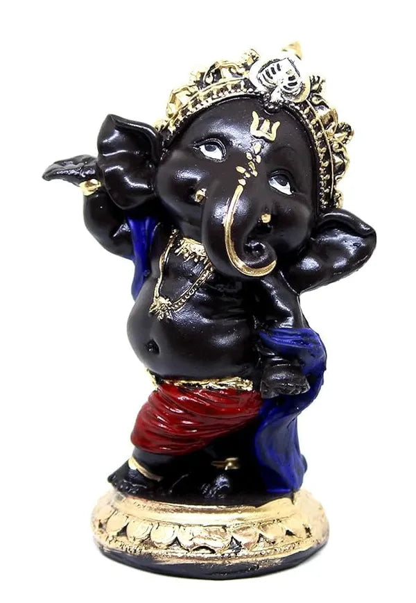 Craftivoa Handcrafted Lord Ganesha Idol Sculpture Showpiece Figurine 6 3 3 Inches Gold Red