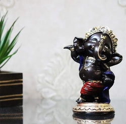 Craftivoa Handcrafted Lord Ganesha Idol Sculpture Showpiece Figurine 6 3 3 Inches Gold Red - View 2