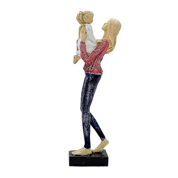 Resin Modern Art Matte Finish Mother Baby Decorative Figurine