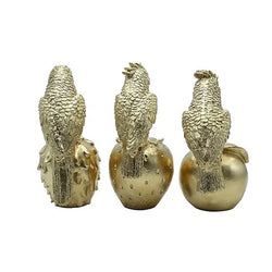 Craftivoa Gold Bird Figurines Set Of 3 Handmade Resin Animal Figurines Collectible Tabletop Showpieces For Home Decor - View 2