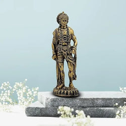 Craftivoa Hanuman Ji Standing Statue For Temple Decor God Idol Figurine 10 Inch Handmade Hindu Idol Religious Idols For Home Temple Spiritual Pooja Room Figurine - View 4