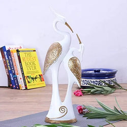 Craftivoa Handicrafts Pair Of Kissing Swan Duck Love Birds Home Decor Showpiece Decorative Figurine Diwali Decorations Items For Home Gifts - View 2