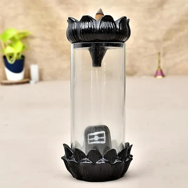 Craftivoa Shivling Backflow Incense Burner With 10 Incense Sticks Showpiece Figurine