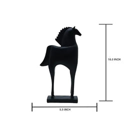 Craftivoa Modern Horse Figurine Black Ceramic Decorative Statue Handmade Figurines For Home Decor Collectible Sculpture Tabletop Showpiece - View 3