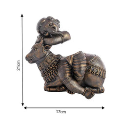 Craftivoa Lord Ganesha With Cow Decorative Showpiece Lovely Statue Home Decor Gifting Purpose Decorative For Home Office - View 2