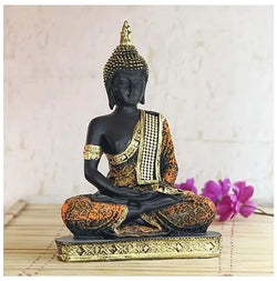 Craftivoa Polyresin Meditating Lord Buddha Figurine Multicolour Showpiece 16 5 X 25 X 6 5 Cm 1 Piece - View 4