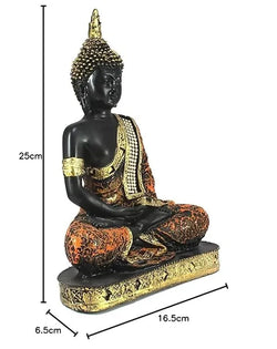 Craftivoa Polyresin Meditating Lord Buddha Figurine Multicolour Showpiece 16 5 X 25 X 6 5 Cm 1 Piece - View 2