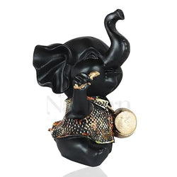 Craftivoa Handicrafts Elephant Showpiece With Instrument For Home Decorations Figurine For Home Decor Showpiece Living Room Bedroom Office Desk Cabinets - View 2