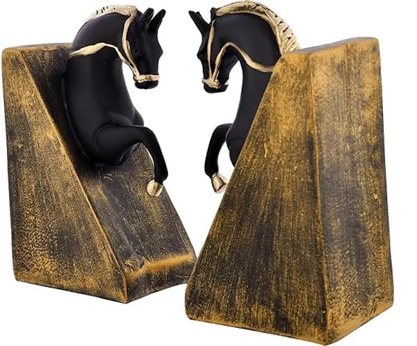 Craftivoa Horse Face Book Holder Statue For Home Decor Living Room Showpiece Figurine