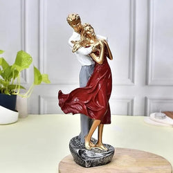 Craftivoa Romantic Valentine Couple Statue Figurine Elegant Red Love Showpiece For Home Living Room Decor Red - View 4