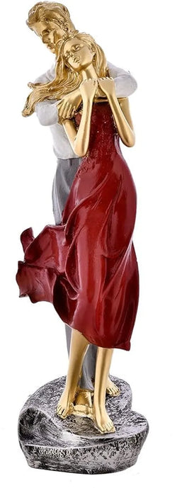 Craftivoa Romantic Valentine Couple Statue Figurine Elegant Red Love Showpiece For Home Living Room Decor Red - View 2
