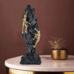 Craftivoa Mountain Climbers Showpiece Handcrafted Indian Handicraft Decor With 2 Men Climbing Rock Unique Mountaineer Statue For Table Living Room Office - View 4