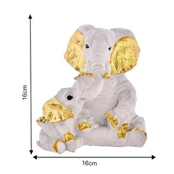 Craftivoa Small Elephant Family Mom And Baby Sculpture For Home Decor Showpiece Figurine - View 2