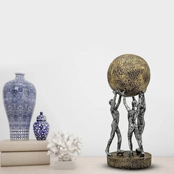 Resin Modern Atlas Group Sculpture Decorative Figurine - View 3