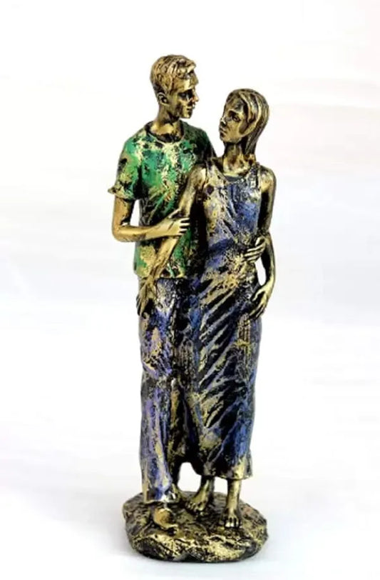 Craftivoa Handcrafted Romantic Couple Decorative Showpiece 30 Cm Polyresin Multicolor For Special Occasions - View 1