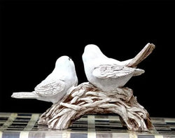 Craftivoa Elegant White Bird Pair Statue Decorative Bird Animal Showpiece For Home Decor Gifts White - View 2