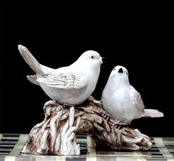 Craftivoa Elegant White Bird Pair Statue Decorative Bird Animal Showpiece For Home Decor Gifts White - View 3