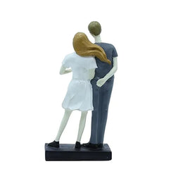Resin Romantic Couple With Roses Heart Decorative Figurine - View 2