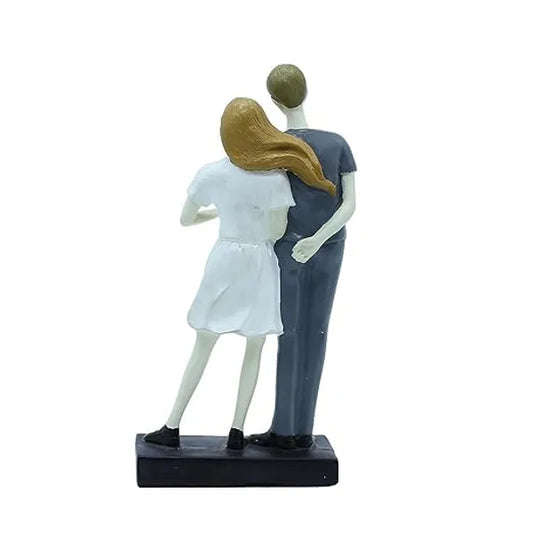 Resin Romantic Couple With Roses Heart Decorative Figurine - View 2