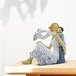Craftivoa Mother Child Showpiece Mumma And Baby Statue Multicolor Polyresin 6 5 X 6 Inches Handmade Home Decor Tabletop Figurine Gift Item - View 2