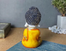 Craftivoa Handicrafts Baby Buddha Showpieces For Home Decor Living Room Diwali Gifts For Family And Friends Orange - View 4