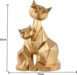 Craftivoa Handcrafted Cat Family Decorative Sculpture Charming Home Decor Figurine For Living Room Office And Gift Ideas - View 2