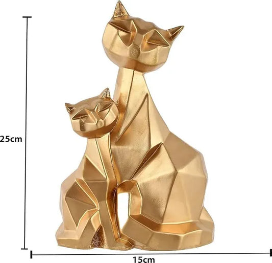Craftivoa Handcrafted Cat Family Decorative Sculpture Charming Home Decor Figurine For Living Room Office And Gift Ideas - View 2