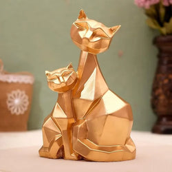Craftivoa Handcrafted Cat Family Decorative Sculpture Charming Home Decor Figurine For Living Room Office And Gift Ideas - View 4