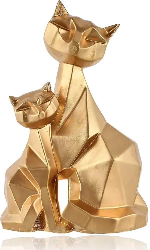 Craftivoa Handcrafted Cat Family Decorative Sculpture Charming Home Decor Figurine For Living Room Office And Gift Ideas