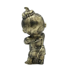 Craftivoa Bal Krishna Statue Antique Brass Finish Handmade Figurines For Home Decor Resin Statues Collectible Sculptures - View 2