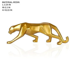 Resin Modern Geometrical Panther Gold Decorative Figurine - View 2