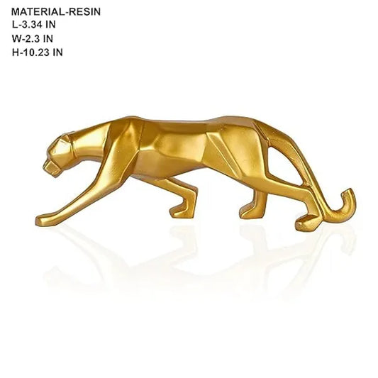Resin Modern Geometrical Panther Gold Decorative Figurine - View 2