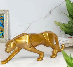 Resin Modern Geometrical Panther Gold Decorative Figurine - View 4
