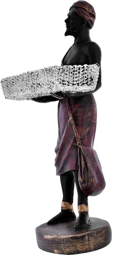 Craftivoa Showpiece For Home Decor Men Statue With Basket For Living Room Tokri Man3 - View 4