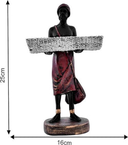 Craftivoa Showpiece For Home Decor Men Statue With Basket For Living Room Tokri Man3 - View 3