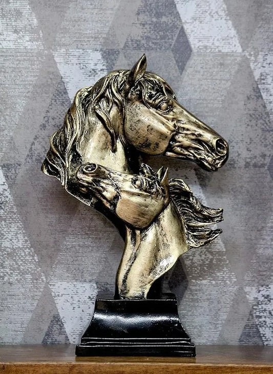 Craftivoa Handcrafted Multicolor Horse Face Idol Showpiece 26 Cm Polyresin Decorative Sculpture For Home Decor - View 1
