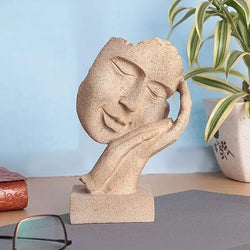 Craftivoa Resin Handicrafts Human Face Showpieces Abstract Design Art Figurines For Home Living Room Decorative Display Diwali Decoration Item For Home Decor - View 3