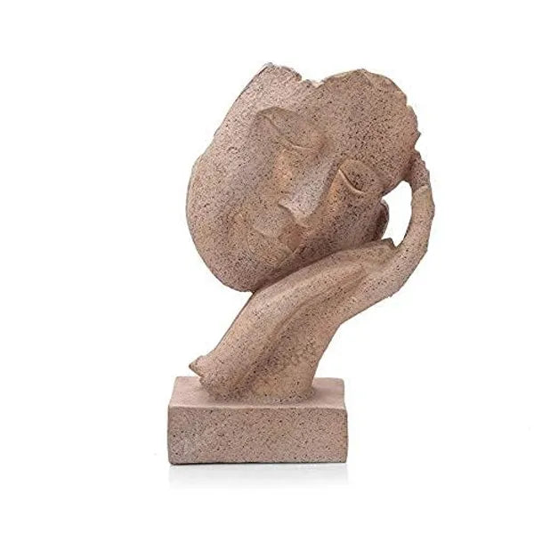 Craftivoa Resin Handicrafts Human Face Showpieces Abstract Design Art Figurines For Home Living Room Decorative Display Diwali Decoration Item For Home Decor