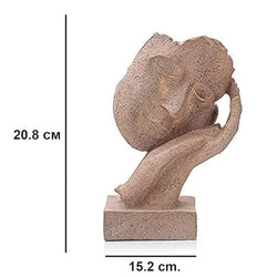 Craftivoa Resin Handicrafts Human Face Showpieces Abstract Design Art Figurines For Home Living Room Decorative Display Diwali Decoration Item For Home Decor - View 4