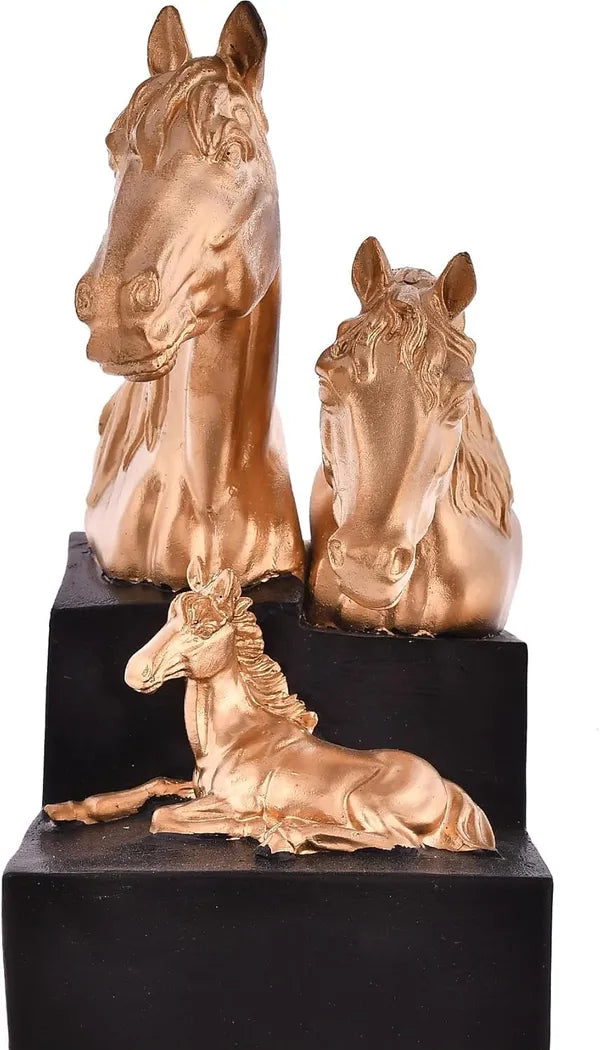 Resin Antique Horse Family Decorative Sculpture Figurine