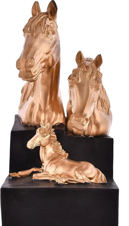 Resin Antique Horse Family Decorative Sculpture Figurine - View 1