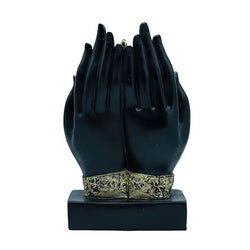 Resin Spiritual Black Gold Buddha Protective Hands Figurine - View 3