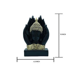 Resin Spiritual Black Gold Buddha Protective Hands Figurine - View 2