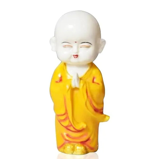 Craftivoa Meditating Buddha Monk Statue Showpiece Indian Handicraft Decor For Home Office Table Baby Monk Figurine - View 1