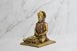Resin Traditional Sitting Lord Hanuman Religious Figurine - View 2