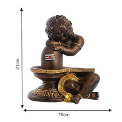 Resin Spiritual Shivling Ganesha Decorative Figurine - View 3