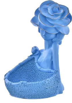 Resin Classic Elegant Lady With Basket Decorative Figurine - View 4