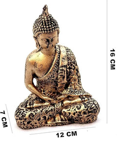 Resin Gold Samadhi Buddha Decorative Showpiece - View 2