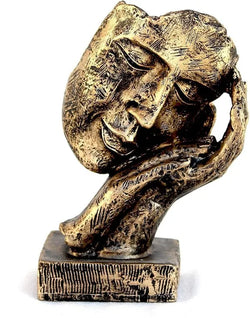Craftivoa Handcrafted Resin Human Face Figurine With Hand On Face Design Multicolor Decorative Showpiece Sculpture - View 3