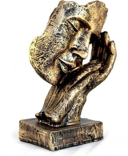 Craftivoa Handcrafted Resin Human Face Figurine With Hand On Face Design Multicolor Decorative Showpiece Sculpture - View 2